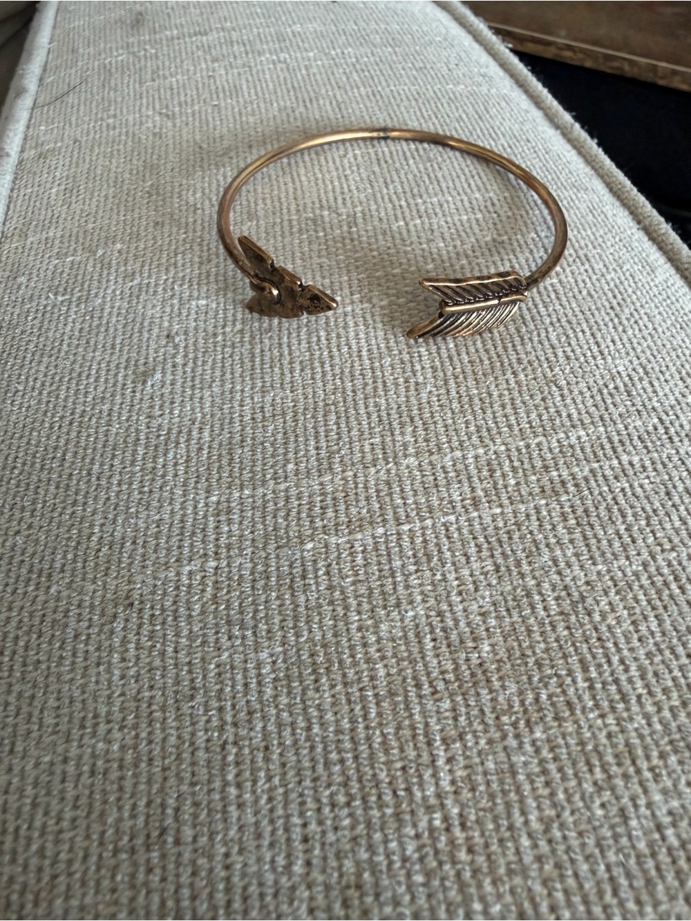 Gold Arrow Open Bangle Bracelet - Women Jewelry